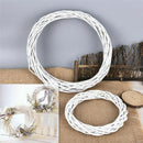Vine Ring Christmas Rattan Ring Wreath Wicker Garland Hanging White Wreath