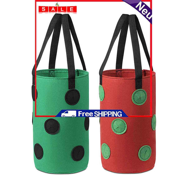 Hanging Strawberry Planter 2pcs Upside-Down Vegetable Glow Bag for House Garden