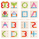 Montessori Pillar Collage Toys Children's Wooden Educational Enlightenment Toys`