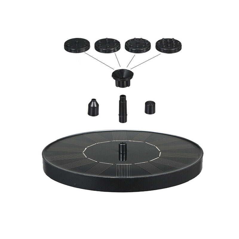 Outdoor Floating Solar Powered Waterfall Fountain Garden Water Pump Kits