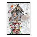 11CT Full Embroidery Kit Mailbox Bird Cotton Counted Cross Stitch Home Decor