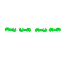 10pcs Bike Bicycle Brake Gear Cable S Style Clips House Hose Guide(Green)