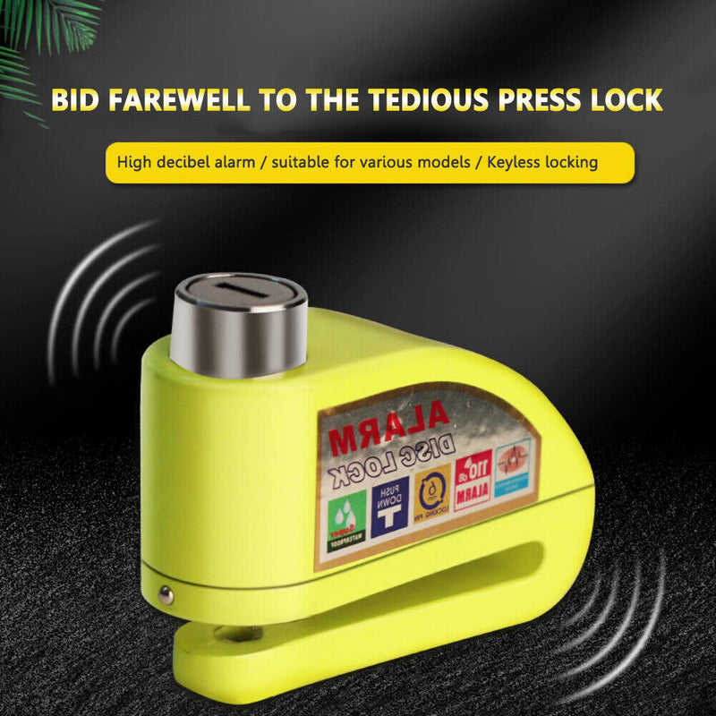Motorcycle Bike Alarm Lock 110dB Loud Security Mountain Bicycle Disc Brake Lo