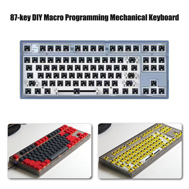 RGB Mechanical Keyboard for Flesports MK870 Smooth Kit (Transparent Blue)