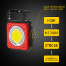 Pocket LED Working Light Camping Keychain Flashlight with Tripod (Red)