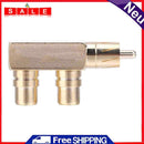 Generic RCA Male to 2 RCA Sockets, Right Angle Audio Male, Spl