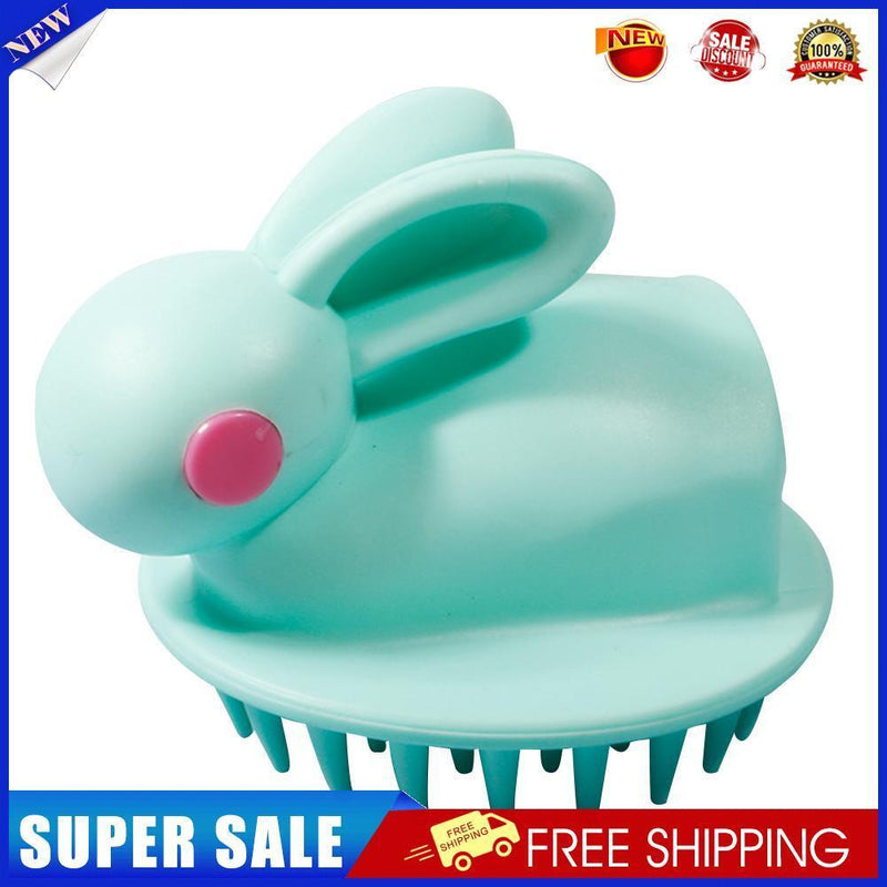 Silicone Head Scalp Massage Brush Shampoo Hair Washing Bath Comb (Green)