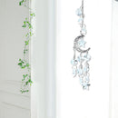 Crystal Moon Star Wind Chime Pendant Colorful Hanging Drop Garden Decor (A)