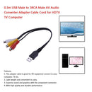 0,3 m USB Männer zu 3RCA männlichen AV Audio Konverter Adapter Kabel für HDTV