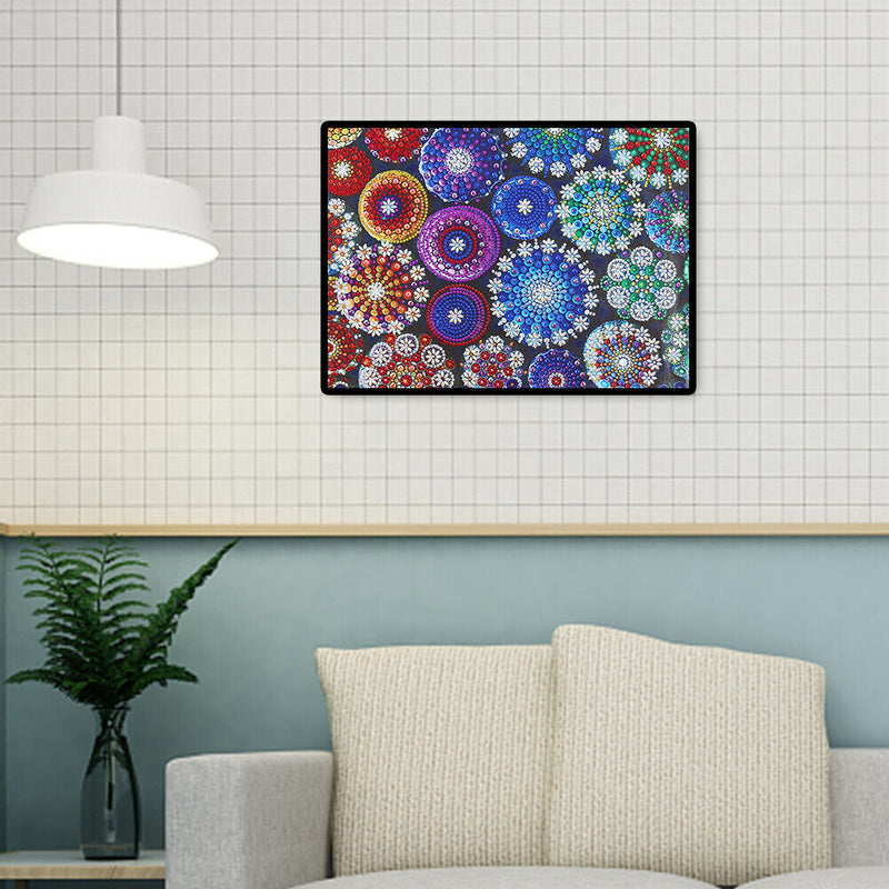 5D Special Shaped Diamond Painting Mandala Flower DIY Embroidery Kit Crystal Art