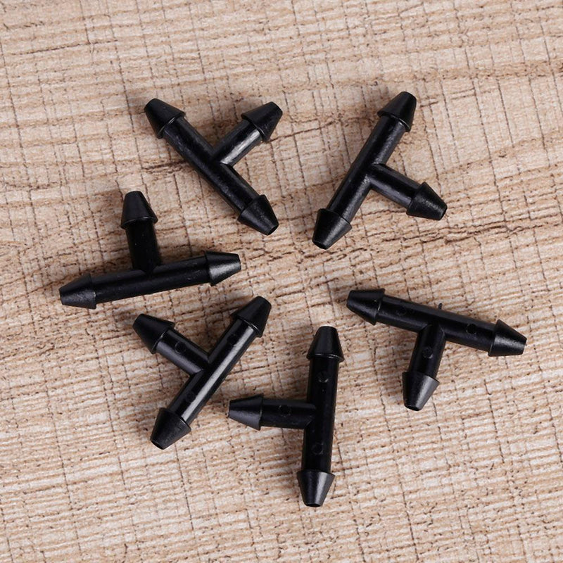 50pcs 3/5 Garden Pants Equal Tee Micro Drip Irrigation Pipe Connector