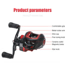 Baitcasting Reel 8kg Max Drag 18+1 Bearings 7.2/1 Long Casting Fishing Reels