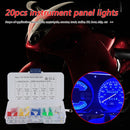 20pcs T5 T10 LED Bulbs Wedge Bulbs for Car Dash Gauge Instrument Cluster Light
