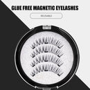 4pcs Reusable False Eyelashes 6D Extended Thick Magnetic Eyelashes Makeup Tool