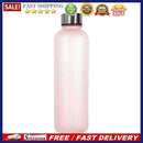 1L Large Capacity Water Bottle Copper Lid Plastic Water Cup with Time Marker