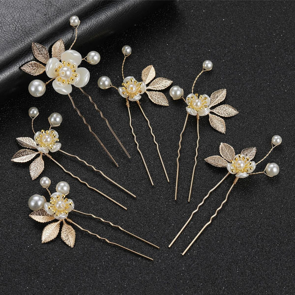 Wedding Bridesmaid Hair Jewelry Headpieces Women Hairpins Hair Clips Headwear