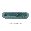 Telescopic Sink Shelf Soap Sponge Holder Drainer Storage Basket (Green) Newly