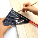 Aluminum Alloy Folding Triangle Ruler Woodworking Positioning Angle Protrac