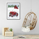 5D Christmas Tractor Mosaic Diamond Painting Drawing Full Round Drill Art Craft