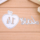2pcs Love Heart Metal Cutting Die Stencil DIY Scrapbooking Album Embossing-16087