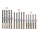 15pcs HSS Hex Shank Drill Bits Set Hexagonal Screw Twist Electric Drills Newly
