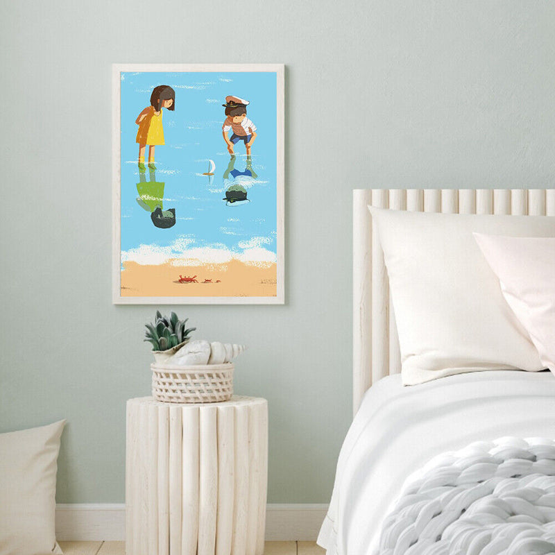 Kids On Beach 40x50cm Oil Paint By Numbers Picture DIY SXD216015