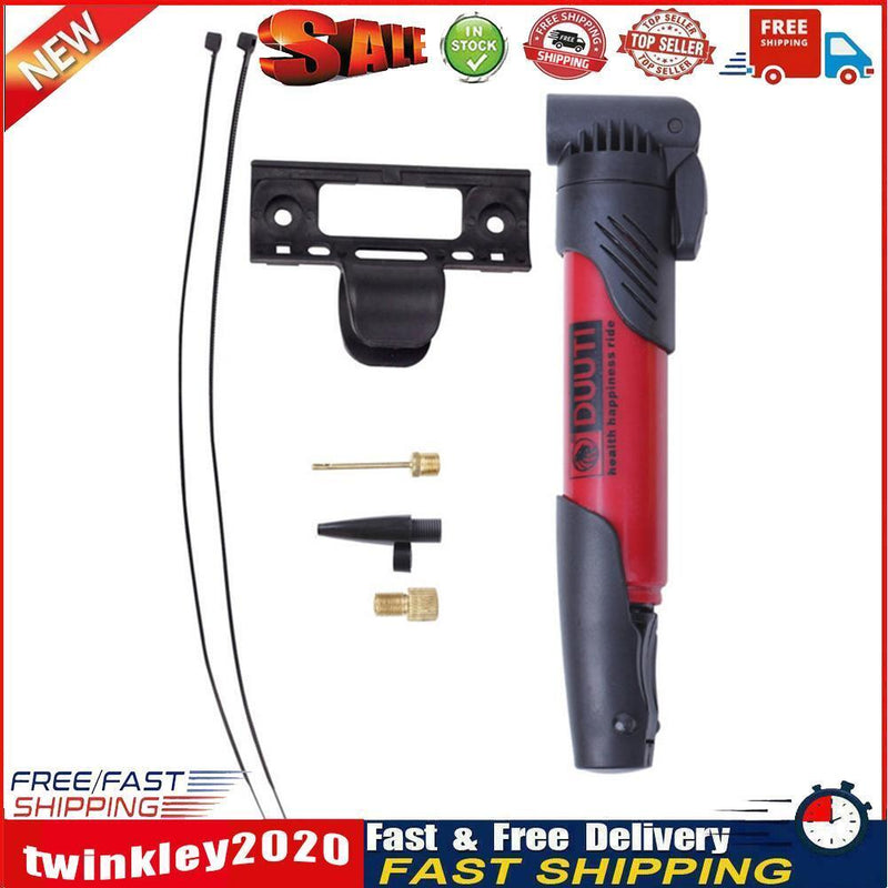 DUUTI Cycling Air Tube Pump MTB Bike Basketball Ball Tire Inflator (Red) Newly