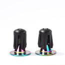 2x Burnt Blue Aluminum Bicycle Handleable End Caps Plugs for Mountain Road Bike