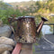 LED Solar Watering Can Lamp Garden Shower Art Metal Iron Kettle Light (B) Newly