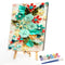 Oil Paint By Numbers Paper Flower Frameless Picture Craft Kit for Living Room