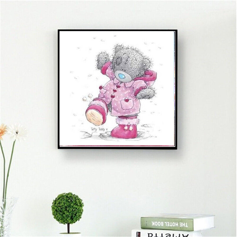 Cartoon Bear 5D Diamond Painting Cross Stitch Mosaic Picture Decor Gift Newly