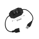 1CH Brightness Adjustment 5V USB Knob LED Strip Light Dimmer Switch (Black)