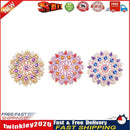 3pcs DIY Full Drill Diamond Brooches Flower Rhinestone Jacket Lapel Pins Newly