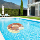 Inflatable Swimming Ring PVC Coffee Donut Design Pool Accessories (80cm) Newly
