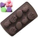 8 Patterns Cookie Mould Baking Tools Chocolate Cake Mold Easter Silicone Mold