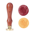 Wood Handle Paint Seal Retro Plant Pattern DIY Wax Seal Stamp Decor (C176) Newly