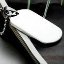 Military Dog Tag Steel Pendant Ball Bead Necklace Army Mens ,UK C7B7 E0A9