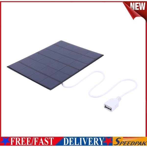 USB Solar Panel 5W 6V Solar Charger for Mobile Phone/3-5V Battery Charging #F