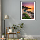 5D DIY Diamond Painting Easeful Seaside Full Drill Embroidery Mosaic Home Cra