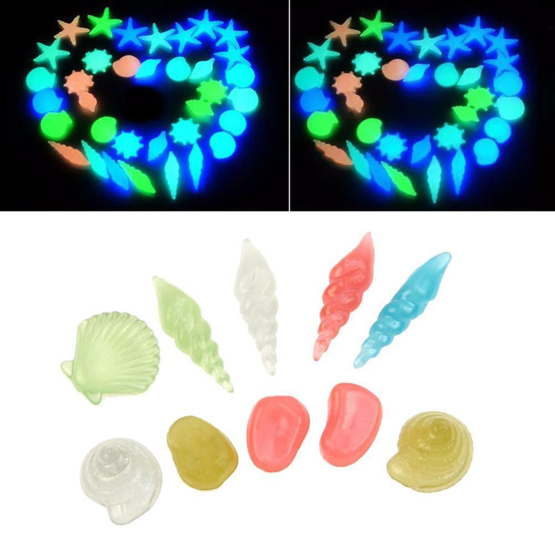 10pcs Luminous Light-emitting Artificial Pebble Stone Fish Tank Aquarium