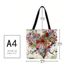 Wreath love printed Shoulder Shopping Bag Casual Large Tote Handbag
