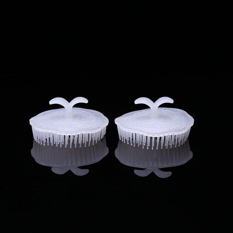 2pcs Shampoo Hair Washing Comb Bath  Hair Clean Brush Silicone Bath Combs
