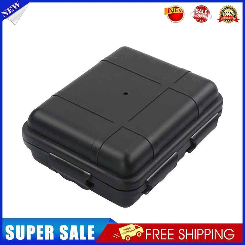 Outdoor Waterproof Sealed Box Shockproof EDC Tools Storage Case (Black S)