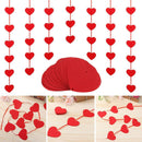String Wedding Anniversary Garland Room Layout Decorations Red Hearts Garland