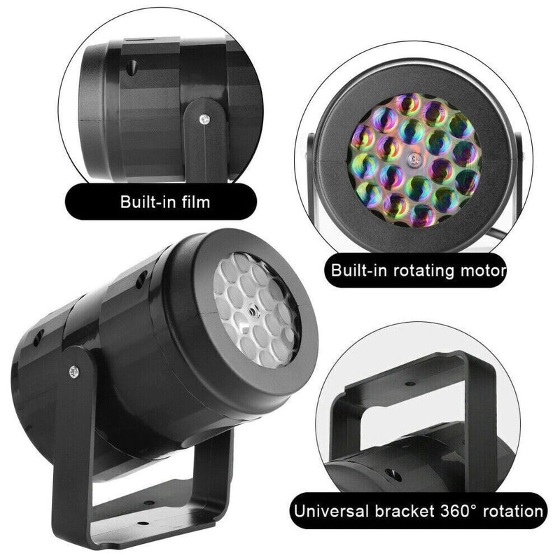 Effect Christmas Projection Lamp LED Lamp Rotating Snowflake Light Party Decor