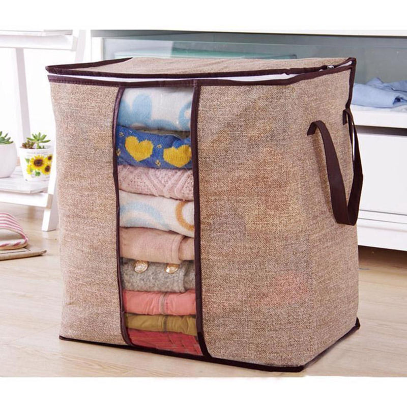 Non-Woven Fabric Wardrobe Closet Storage Box Clothes Quilt Bag Holder Organiz