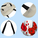 Little safflower Printed Shoulder Shopping Bag Casual Large Tote Handbag
