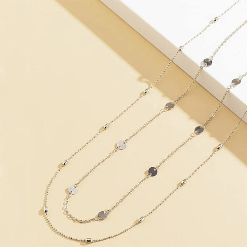 Women Fashion Bikini Shiny Trendy Double Layer Multi Chain Sequins Belly Chain