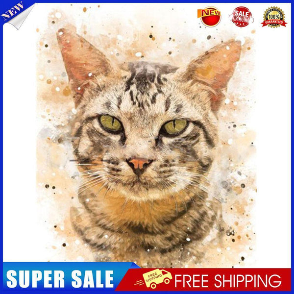 Cat Oil Paint By Numbers DIY Handpainted on Canvas Wall Art Picture Crafts
