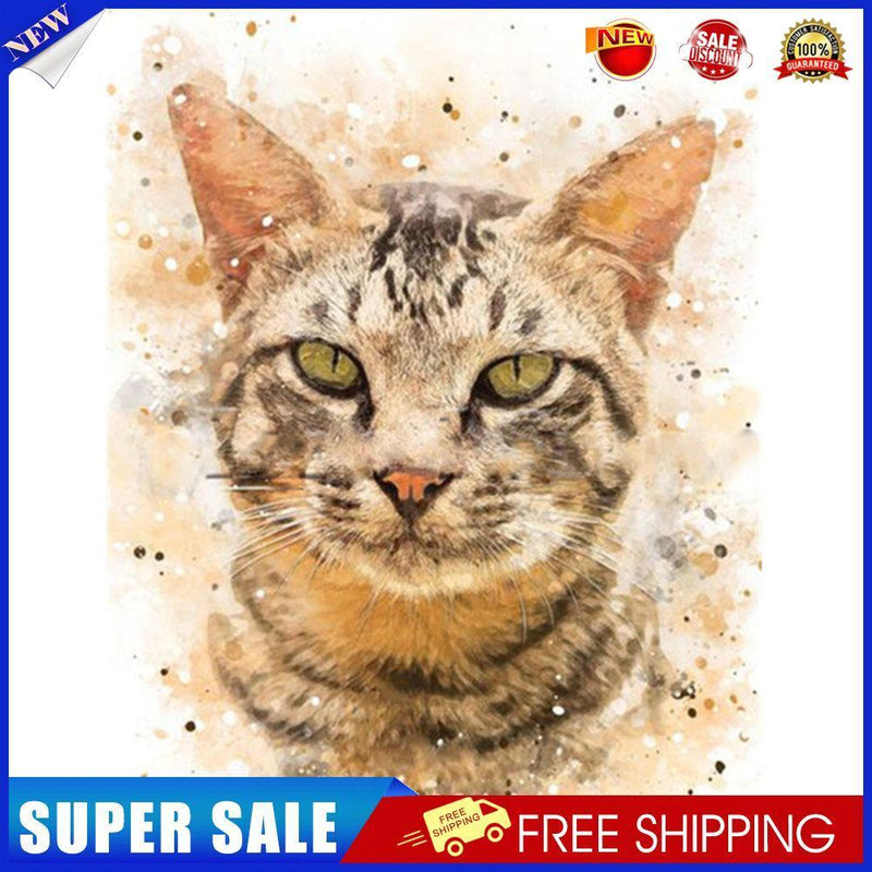 Cat Oil Paint By Numbers DIY Handpainted on Canvas Wall Art Picture Crafts